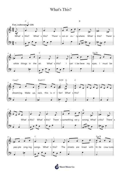 What's This? (from The Nightmare Before Christmas) Sheet Music by Danny Elfman-Arr.Montor