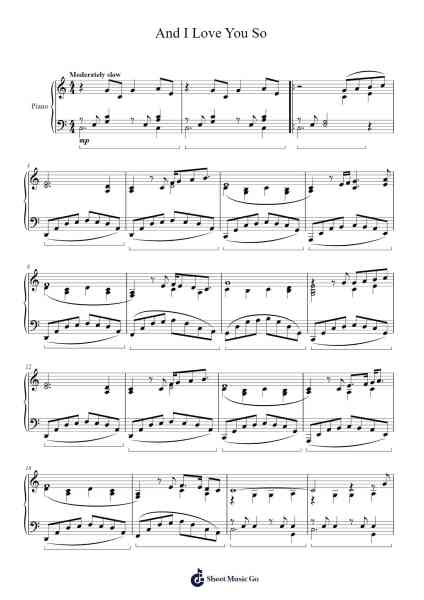 And I Love You So Sheet Music by Don McLean-Arr.Chestom