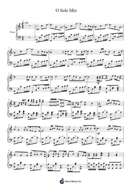 O Sole Mio Sheet Music by IZ*ONE-Arr.Leomos