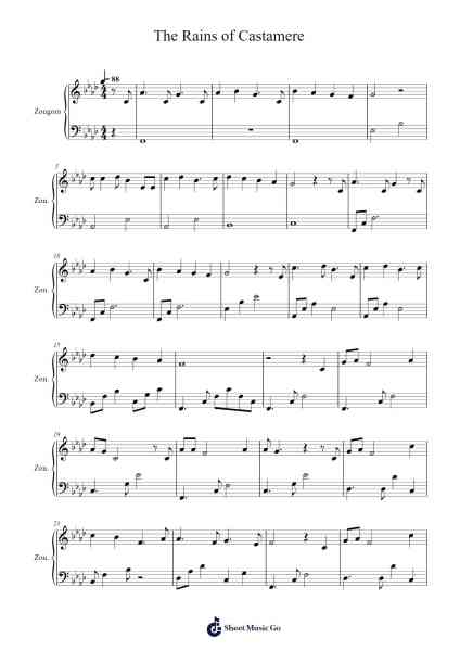 The Rains of Castamere Sheet Music by Ramin Djawadi-Arr.Hulking Chilmund