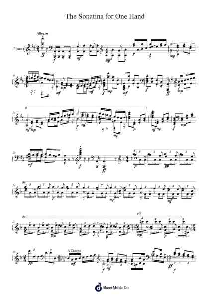 The Sonatina for One Hand 樂譜由 Jeffgia - 編曲 Bloorvogt