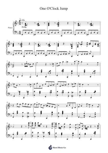 One O'Clock Jump Sheet Music by Count Basie-Arr.Browningfra