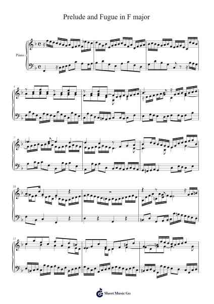 Prelude and Fugue in F major Sheet Music by josiahmishael-Arr.Lowell