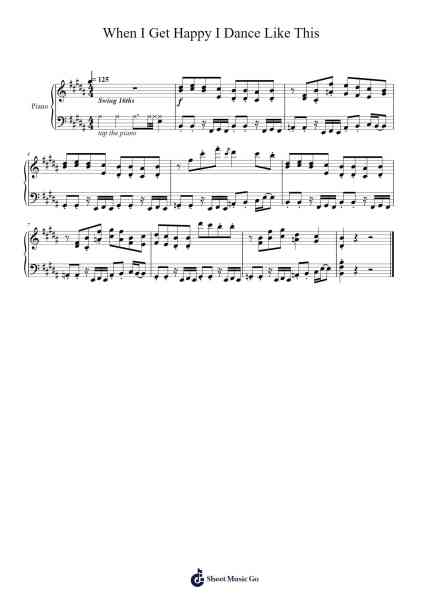 When I Get Happy I Dance Like This Sheet Music by Toby Fox-Arr.Dwighthart Mickrold
