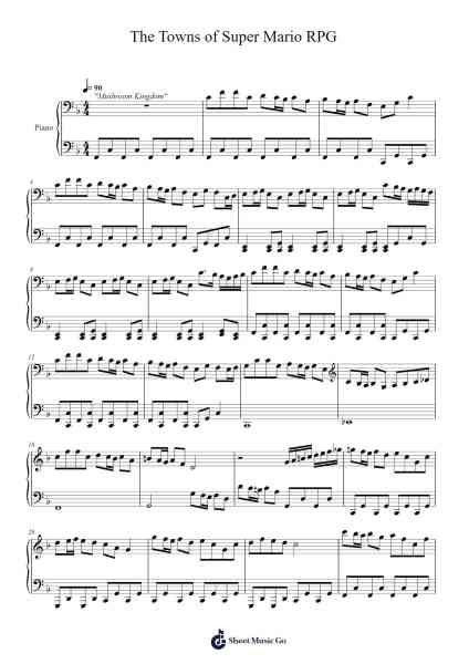 The Towns of Super Mario RPG Sheet Music by Yoko Shimomura-Arr.Lilrald