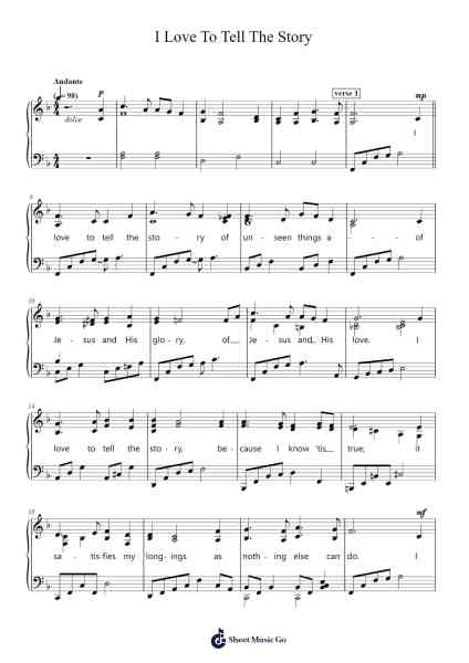 I Love To Tell The Story Sheet Music by William G. Fischer-Arr.Zoben