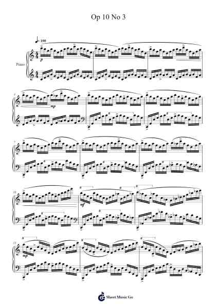 Étude Op. 10, No. 3 in E Major Sheet Music by Camilro Jeamesraine-Arr.Thonoah Brasam