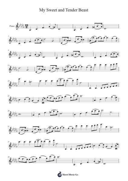 Waltz - My Sweet and Tender Beast Sheet Music by Evgeniy Doga-Arr.Whittrine Pruham