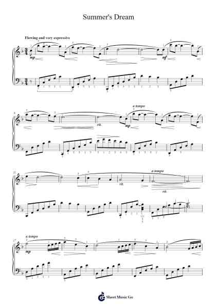 Summer's Dream Sheet Music by Catherine Rollin-Arr.Temvogt Roblome