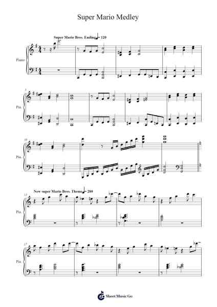 Super Mario Medley Sheet Music by Koji Kondo-Arr.Lawwald