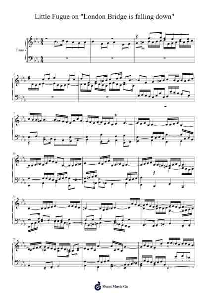 Little Fugue on "London Bridge is falling down" Musica per pianoforte di atmaninov - Arr.Otnold