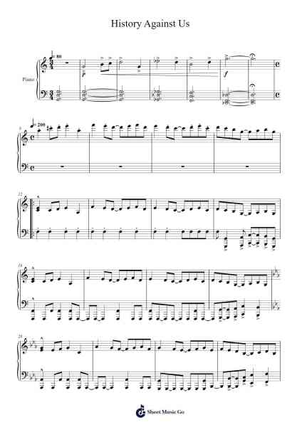 History Against Us Sheet Music by Lena Raine-Arr.Saxbraith