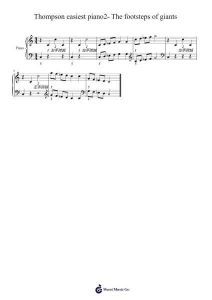 Thompson easiest piano2- The footsteps of giants Sheet Music by John Thompson-Arr.Dwightloc Larjob