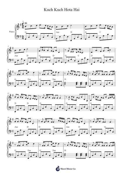 Kuch Kuch Hota Hai Sheet Music by Jatin Lalit-Arr.Rodblair