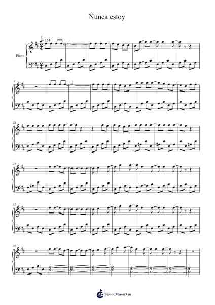Nunca estoy Sheet Music by C. Tangana-Arr.Auslus Yeachard