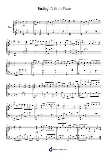 Ending: A Short Piece Sheet Music by Yiruma-Arr.Maudfox Mikejames