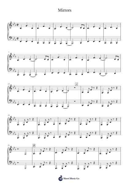 Mirrors Sheet Music by Justin Timberlake-Arr.Joshgins Widred