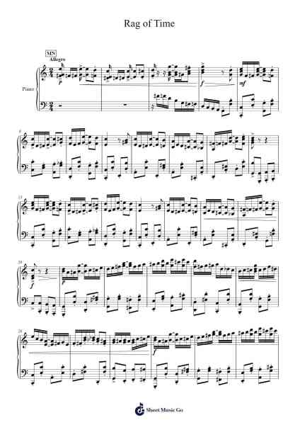Rag of Time Sheet Music by quirky anything musical kool gang uwu-Arr.Otnold