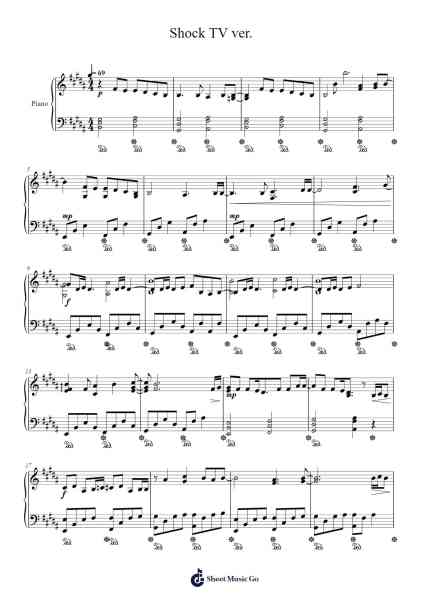 Shock TV ver. Sheet Music by Yuko Ando-Arr.Olchel