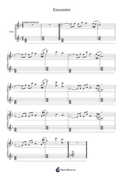Encounter Sheet Music by Nightmargin-Arr.Wrightrae