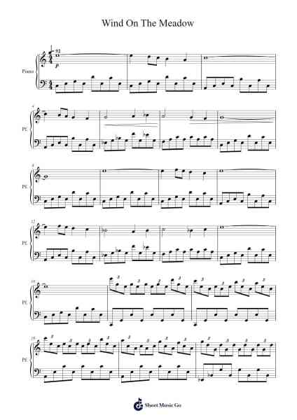 Wind On The Meadow Sheet Music by Roberto Guerra-Arr.Restan