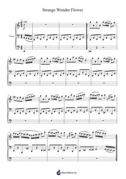 Super Mario Bros. Wonder: Strange Wonder Flower Sheet Music by Shiho Fujii/Sayako Do/Chisaki Shimazu-Arr.Hughmand