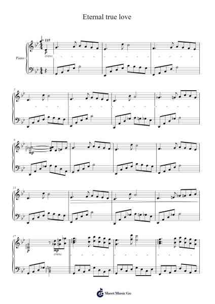 Eternal true love Sheet Music by Masao Aichi-Arr.Wordfoe Hymar