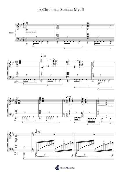 A Christmas Sonata: Mvt 3 Sheet Music by B. Peterson-Arr.Gibger Burnsleif