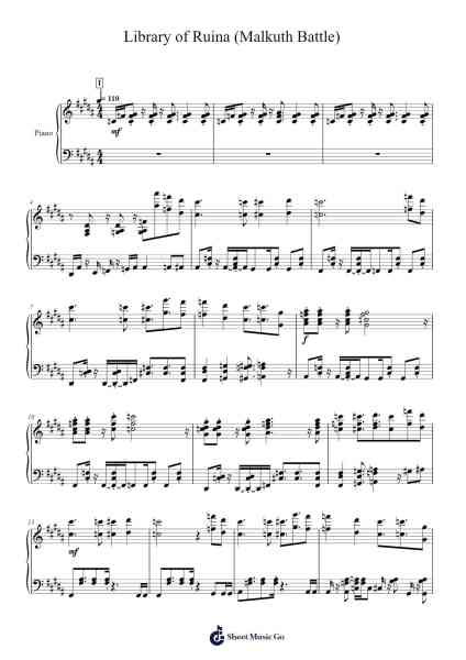 Library of Ruina (Malkuth Battle) Sheet Music by Studio EIM-Arr.Evertrine Curcent