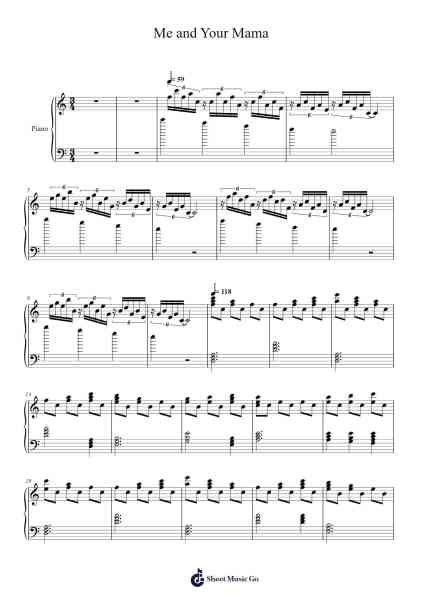 Me and Your Mama Sheet Music by Childish Gambino-Arr.Gwensen