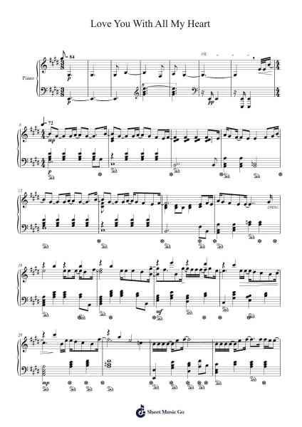Love You With All My Heart Sheet Music by Crush 40-Arr.Croftlitt