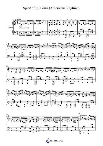 Spirit of St. Louis Sheet Music by Buckclough Woogold-Arr.Bairddict Sasback