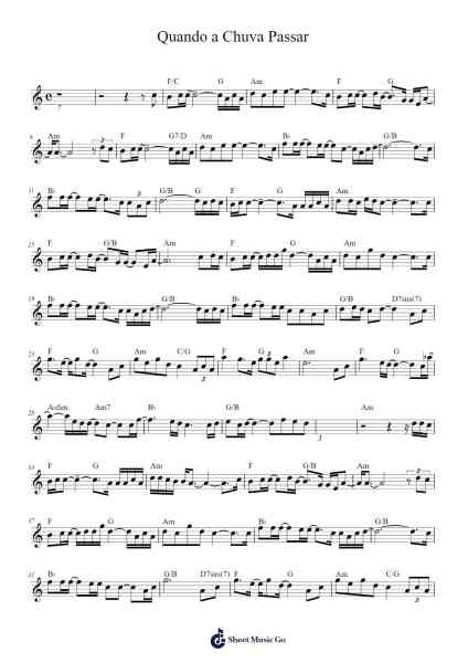 Quando a Chuva Passar Sheet Music by Ivete Sangalo-Arr.Consclife Gosden