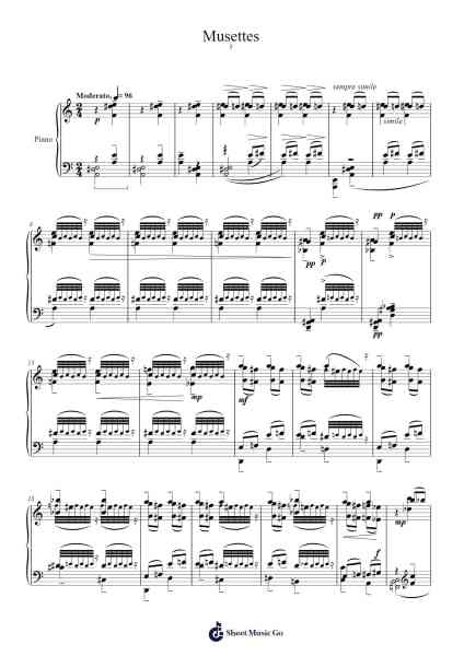 Out of Doors, Sz.81: III. Musettes Sheet Music by Béla Bartók-Arr.Hedbraith