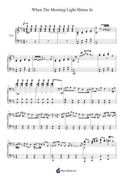 When The Morning Light Shines In Sheet Music by Dan Romer-Arr.Vabuck Clevevien
