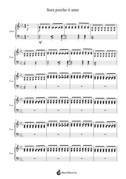 Sara perche ti amo Sheet Music by Ricchi e Poveri-Arr.Longbohm