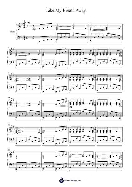 Take My Breath Away Sheet Music by Berlin-Arr.Golddon