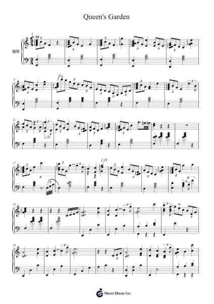 Queen's Garden Sheet Music by Maplestory BGM-Arr.Viten Sun