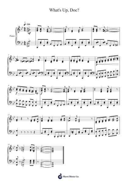 What's Up, Doc? Sheet Music by Carl S. Stalling-Arr.Dickbryce Biien