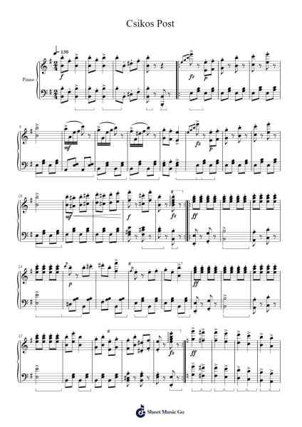 Csikos Post Sheet Music by Hermann Necke-Arr.Irsharp Bartrah