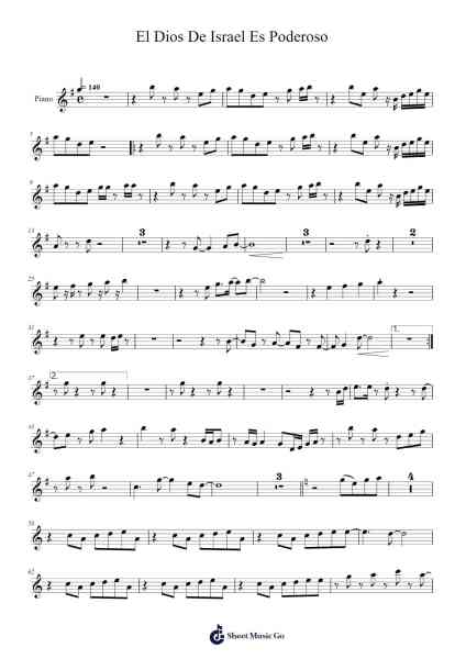 El Dios De Israel Es Poderoso Sheet Music by Juan Carlos Alvarado-Arr.Yorkkim