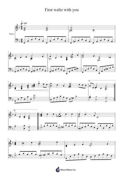First Waltz with You Sheet Music by Shuko Sakamoto-Arr.Consdia Debruth