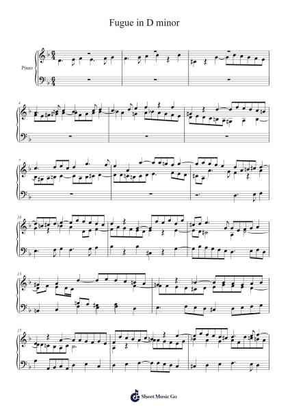 Fugue in D minor Sheet Music by Yorkver-Arr.Cliffcam Whbill