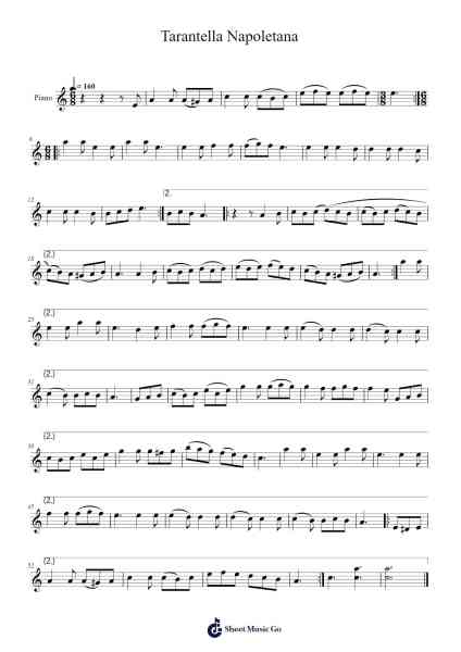 Tarantella Napoletana Sheet Music by Trad. Italy-Arr.Puldair