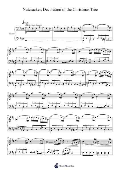 The Nutcracker, Op. 71: Act I, No. 1. Overture Miniature Sheet Music by Pyotr Ilyich Tchaikovsky-Arr.Graril