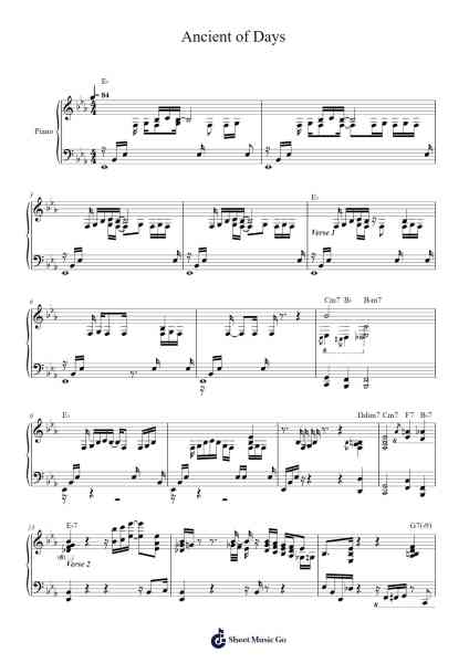 Ancient of Days Sheet Music by Gary Sadler/Jamie Harvill-Arr.Virwey Bloornid