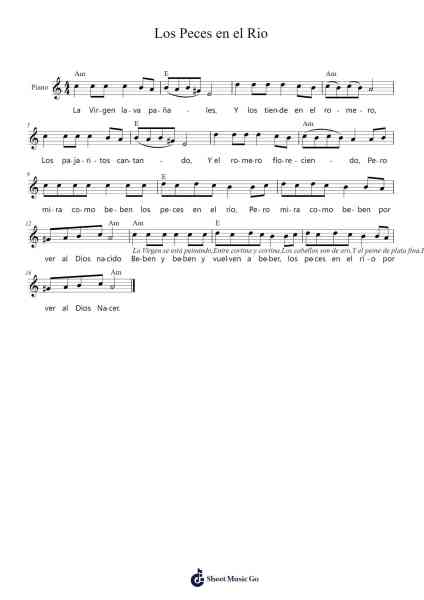 Los Peces en el Rio Sheet Music by FASOLASI-Arr.Ukuk Behill