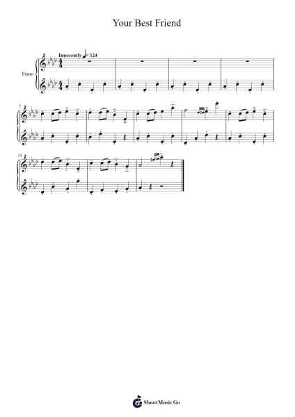 Your Best Friend Sheet Music by Toby Fox-Arr.Raelo