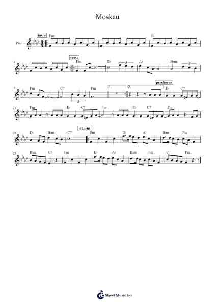 Moskau Notenblatt von Dschinghis Khan-Arr.Paygill Noaho'neil