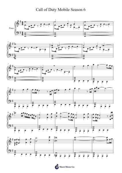 Call of Duty Mobile Season 6 Sheet Music by -Arr.Boralph Giltin